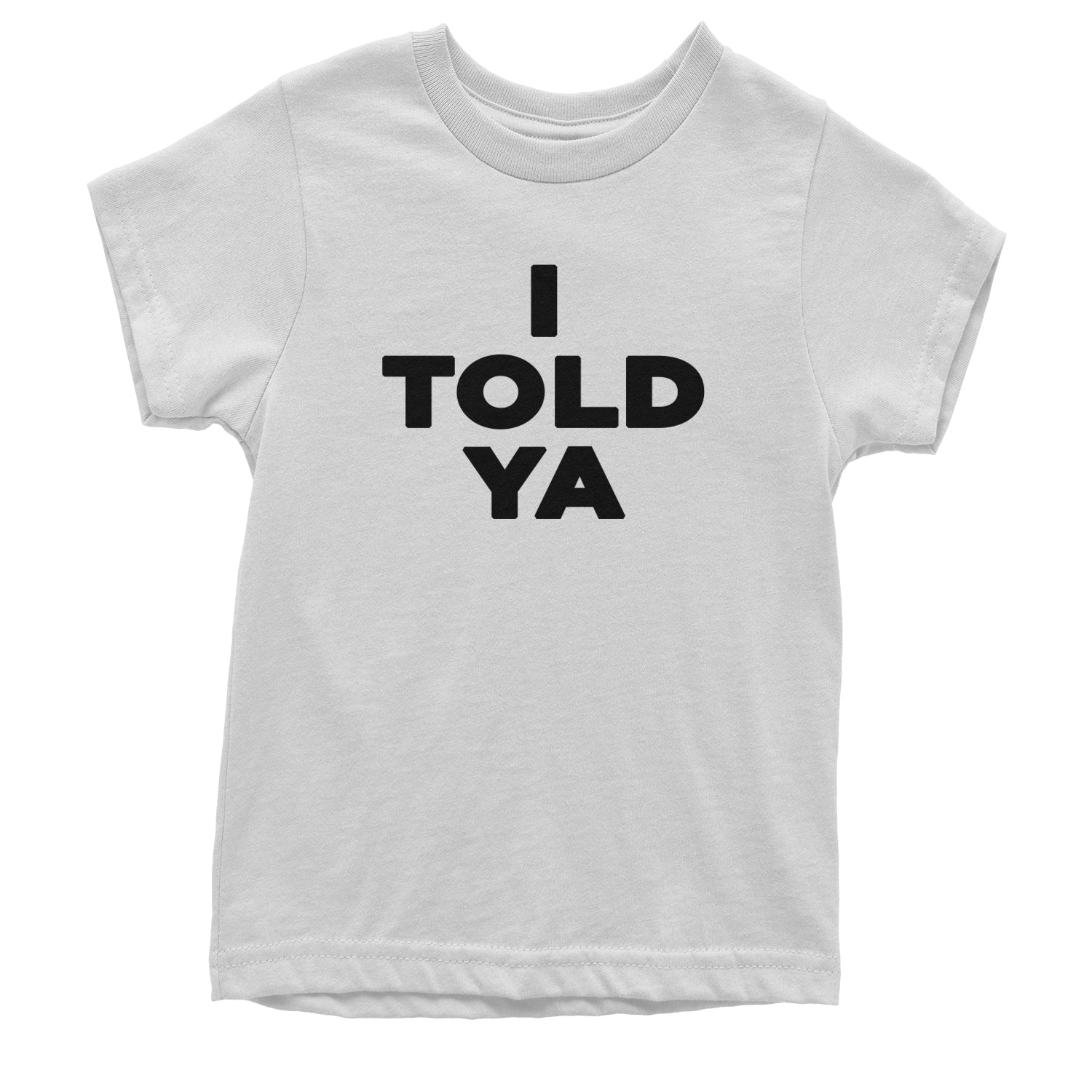 I Told Ya Challenger Black Print Youth T-shirt White