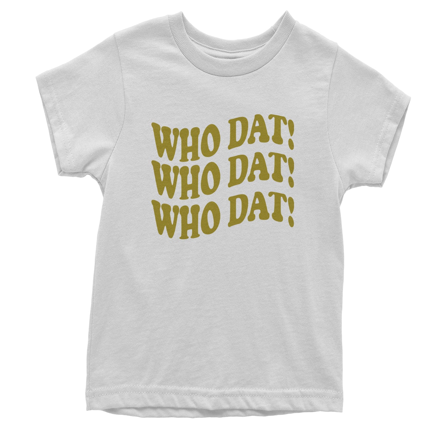 Who Dat Wavy Design Who Dat Nation Youth T-shirt White