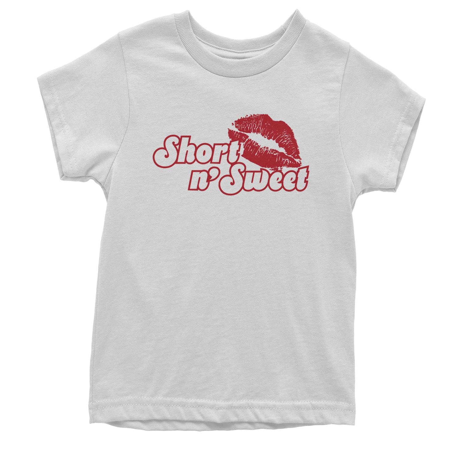 Short N' Sweet Red Lips Youth T-shirt White