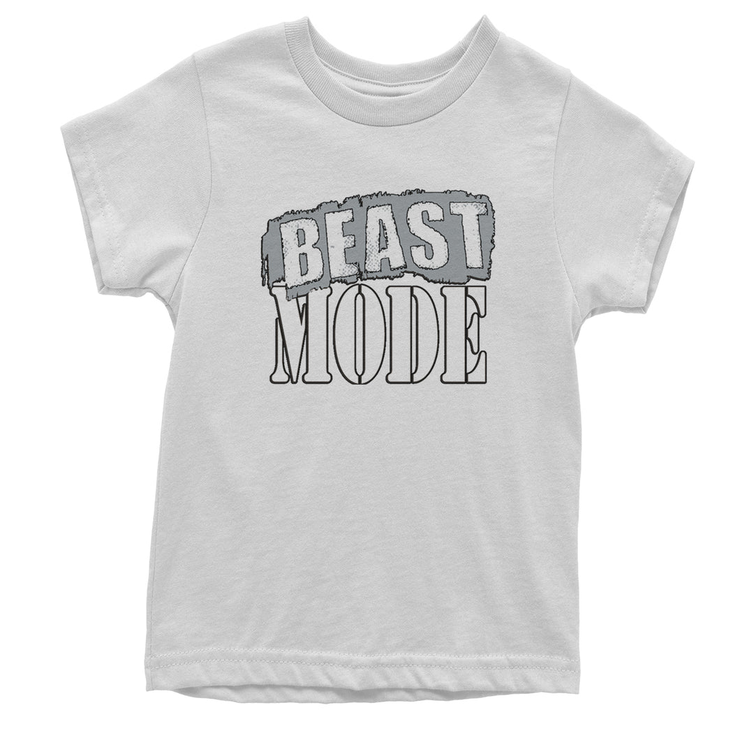 Beast Mode Training Gym Workout Youth T-shirt White