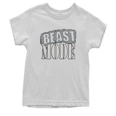 Beast Mode Training Gym Workout Youth T-shirt White