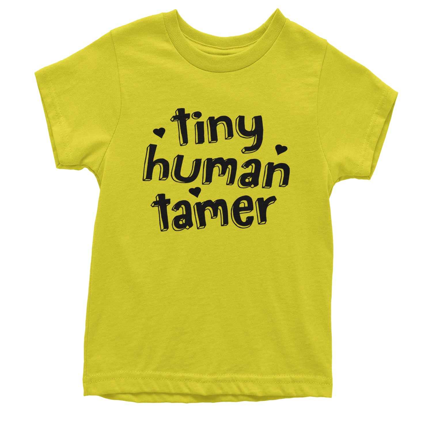 Tiny Human Tamer Teacher Youth T-shirt Yellow