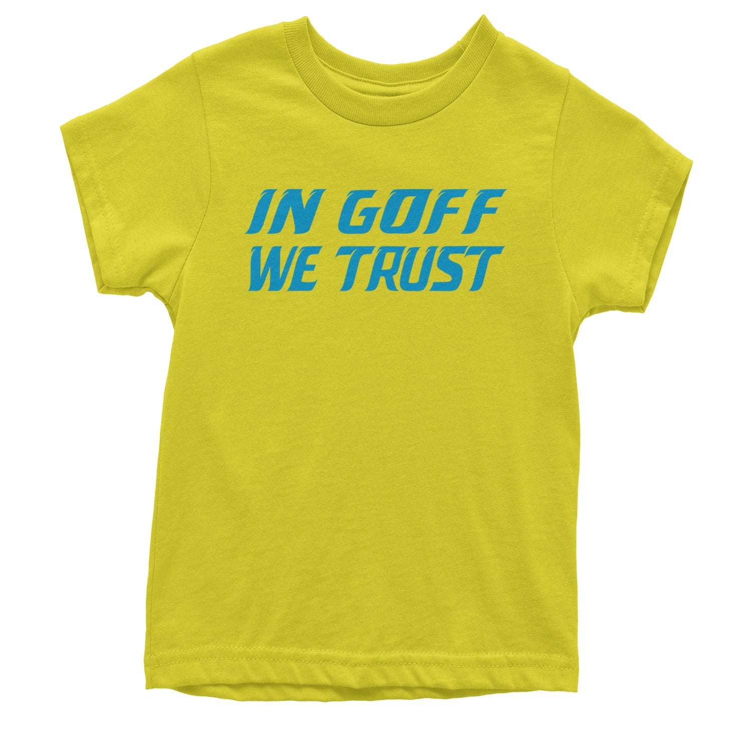 In Goff We Trust Detroit Youth T-shirt Yellow