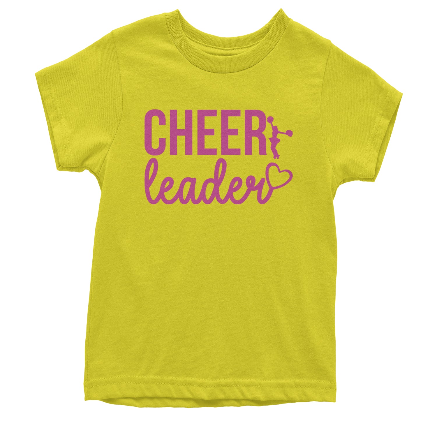 Cheerleader Heart Love Youth T-shirt Yellow