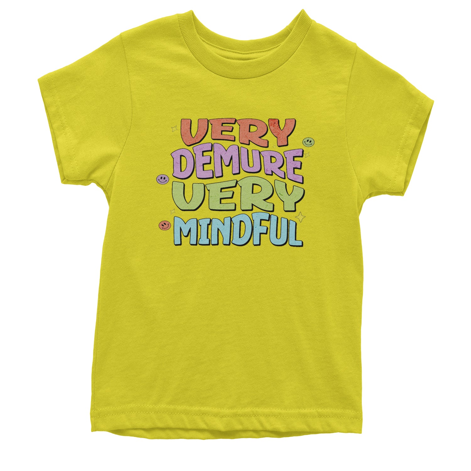 Very Demure, Very Mindful Youth T-shirt Yellow