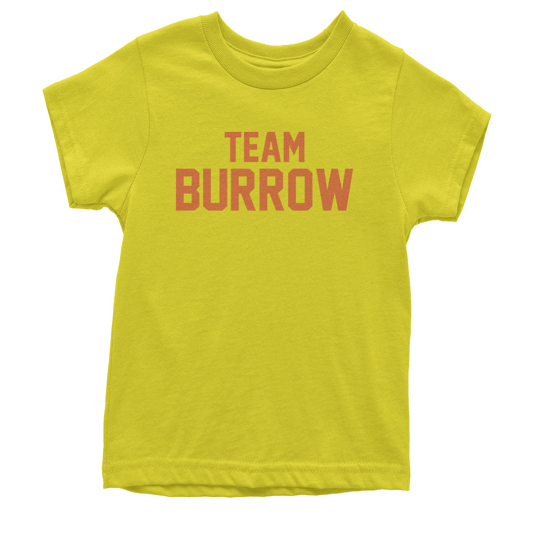 Team Burrow Cincinnati Youth T-shirt Yellow