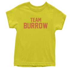 Team Burrow Cincinnati Youth T-shirt Yellow