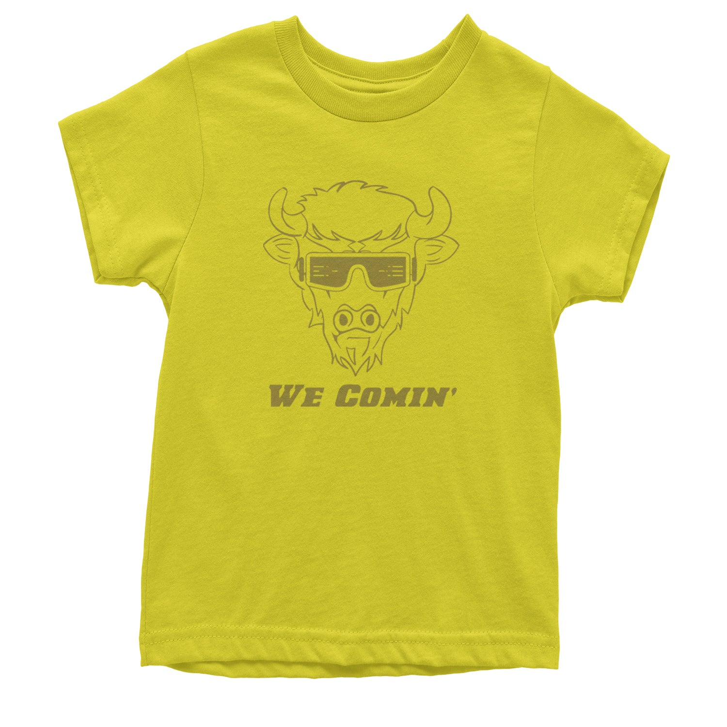 We Coming Coach Prime Colorado Youth T-shirt Yellow