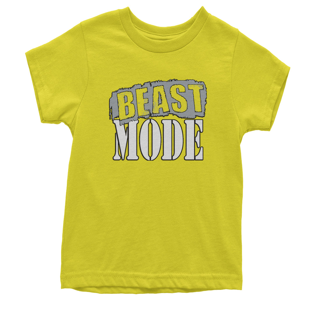 Beast Mode Training Gym Workout Youth T-shirt Yellow