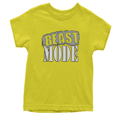 Beast Mode Training Gym Workout Youth T-shirt Yellow