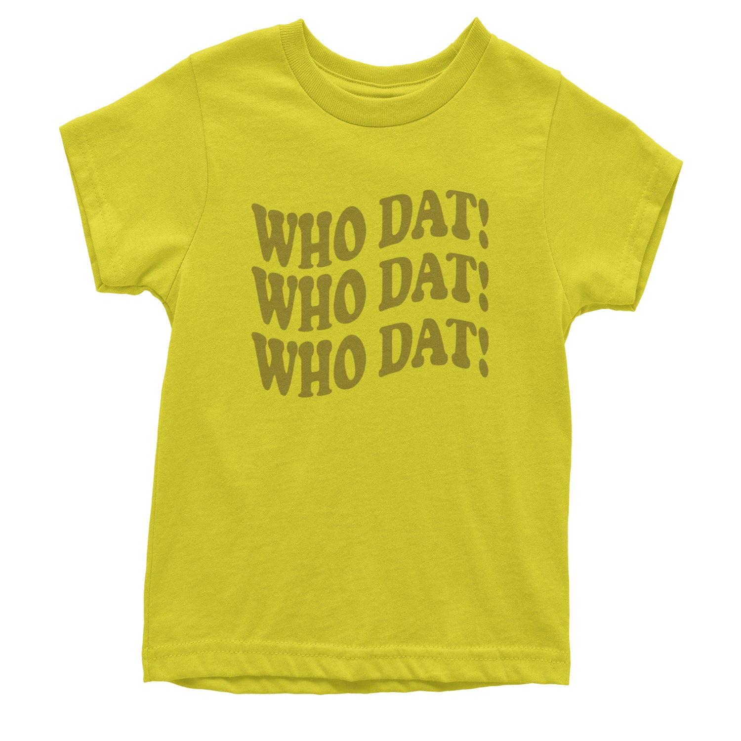 Who Dat Wavy Design Who Dat Nation Youth T-shirt Yellow