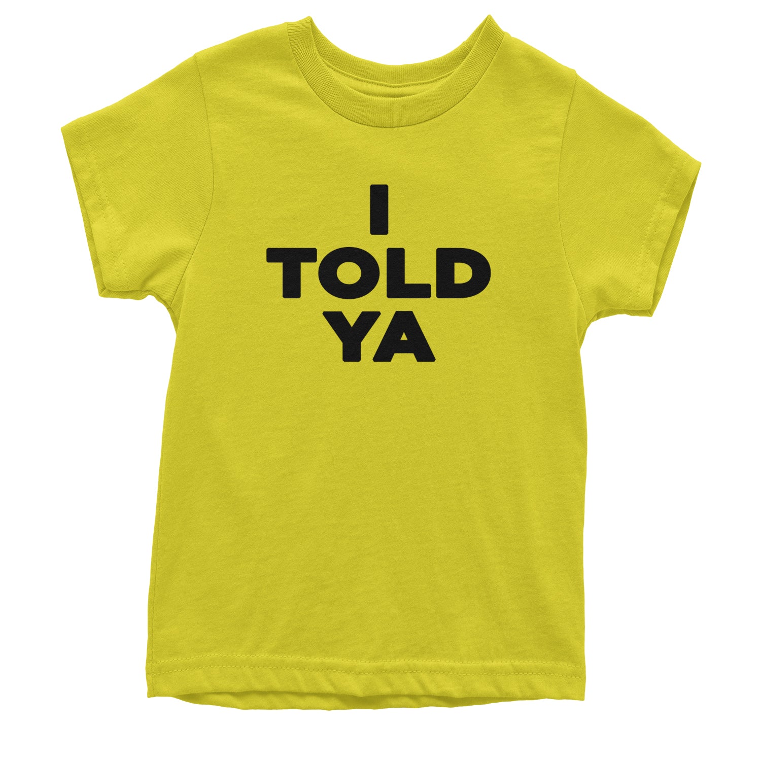 I Told Ya Challenger Black Print Youth T-shirt Yellow