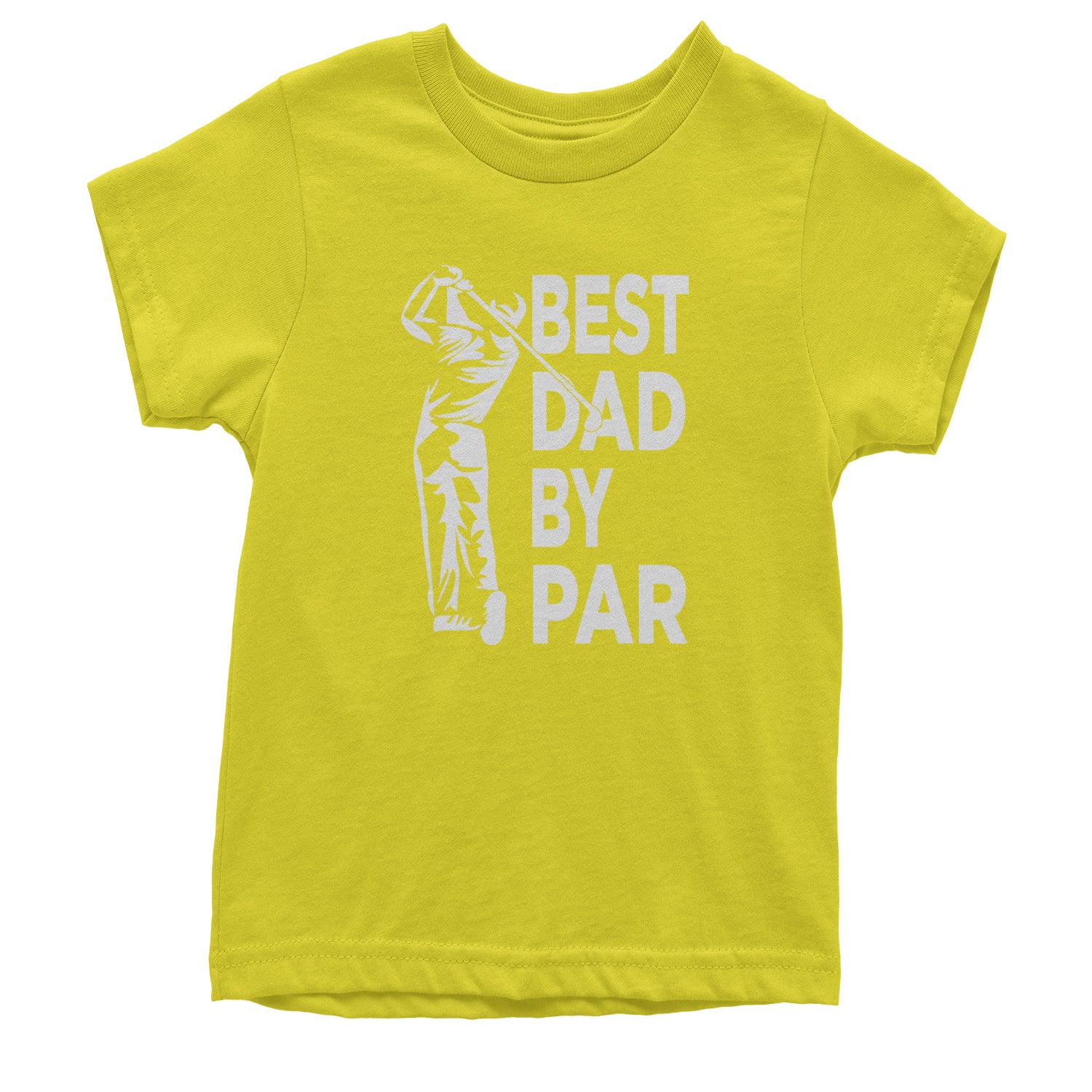 Best Dad By Par Golfing Gift For Father Youth T-shirt Yellow