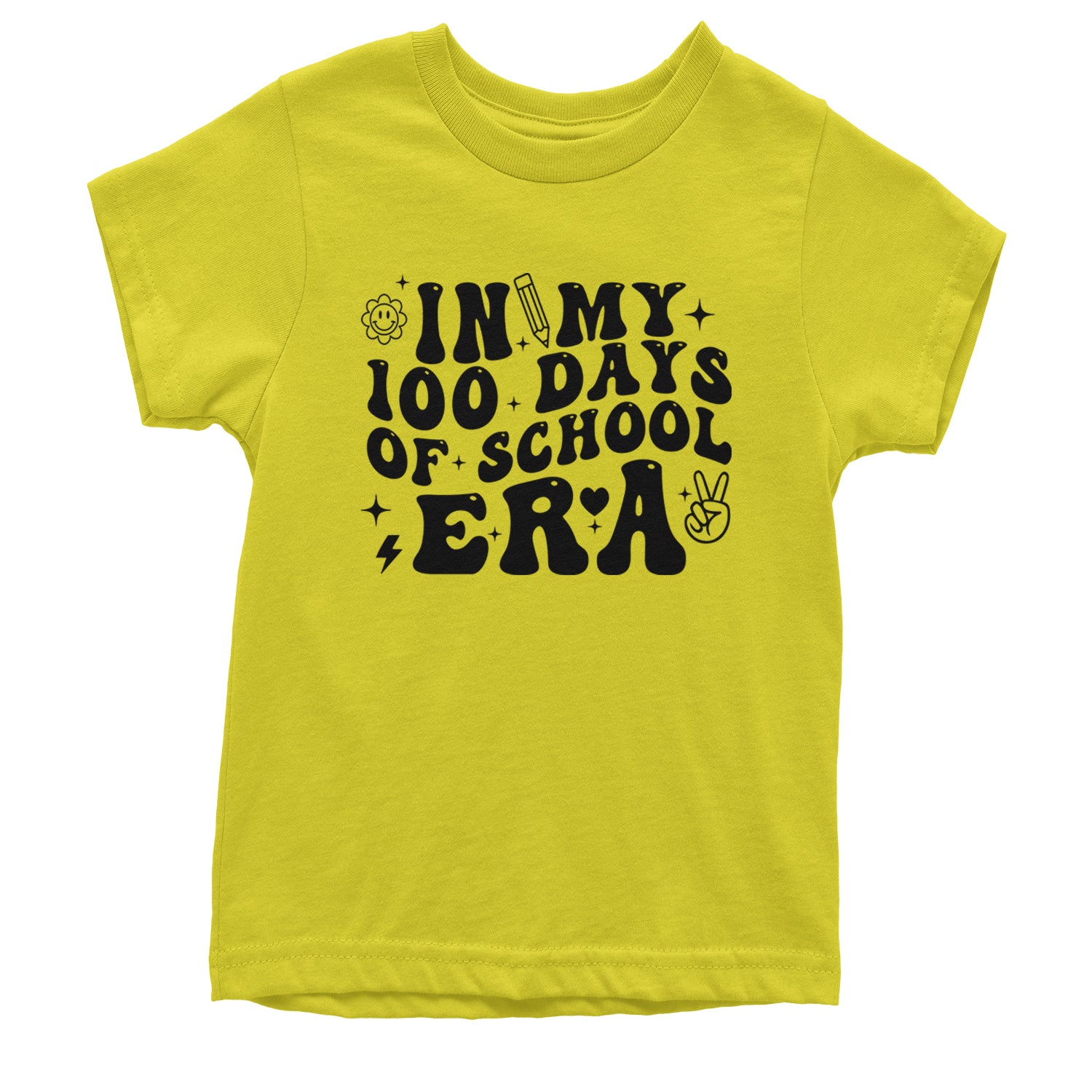 In My 100 Days Of School Era Youth T-shirt Yellow