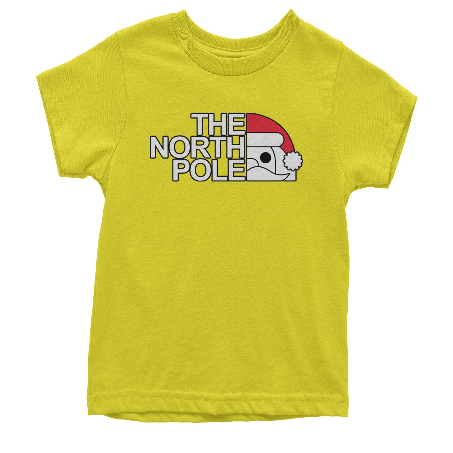 The North Pole Santa Face Youth T-shirt Yellow