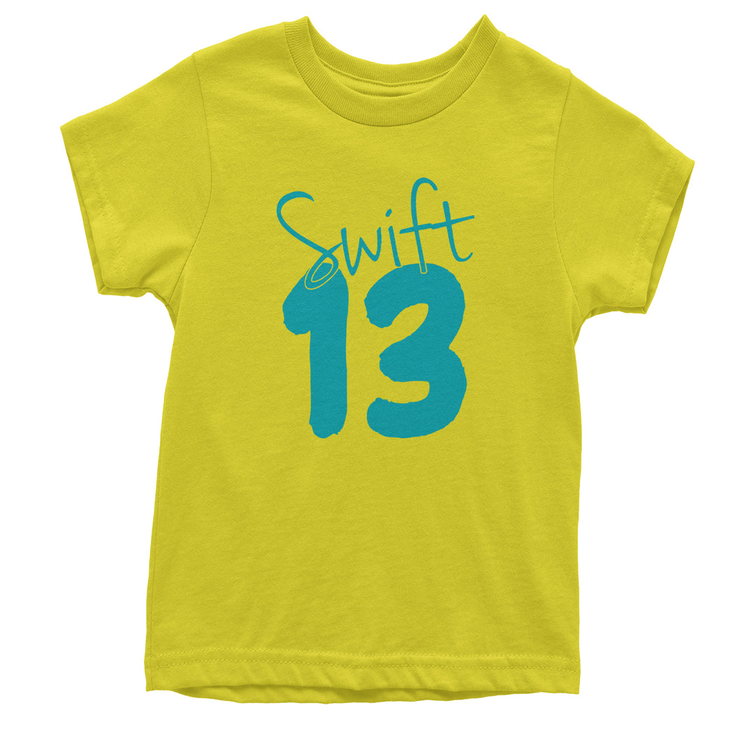 13 Swift 13 Lucky Number Era TTPD Youth T-shirt Yellow