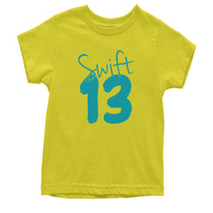 13 Swift 13 Lucky Number Era TTPD Youth T-shirt Yellow