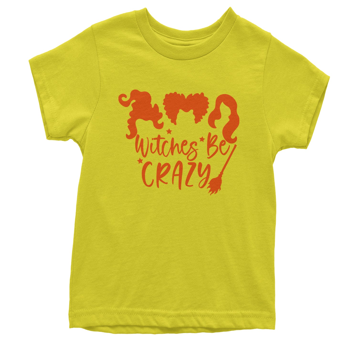 Witches Be Crazy Hocus Pocus Youth T-shirt Yellow