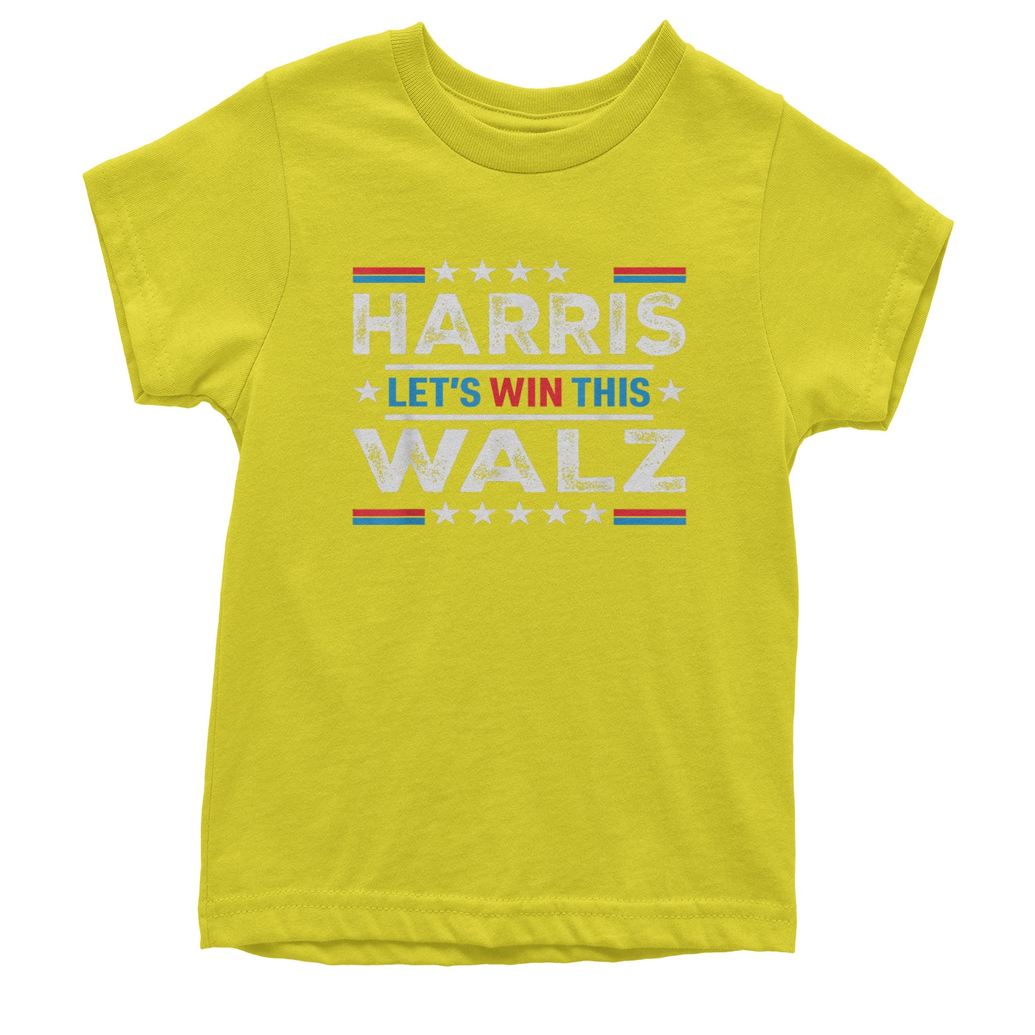 Kamala Harris and Tim Walz For President Youth T-shirt Yellow