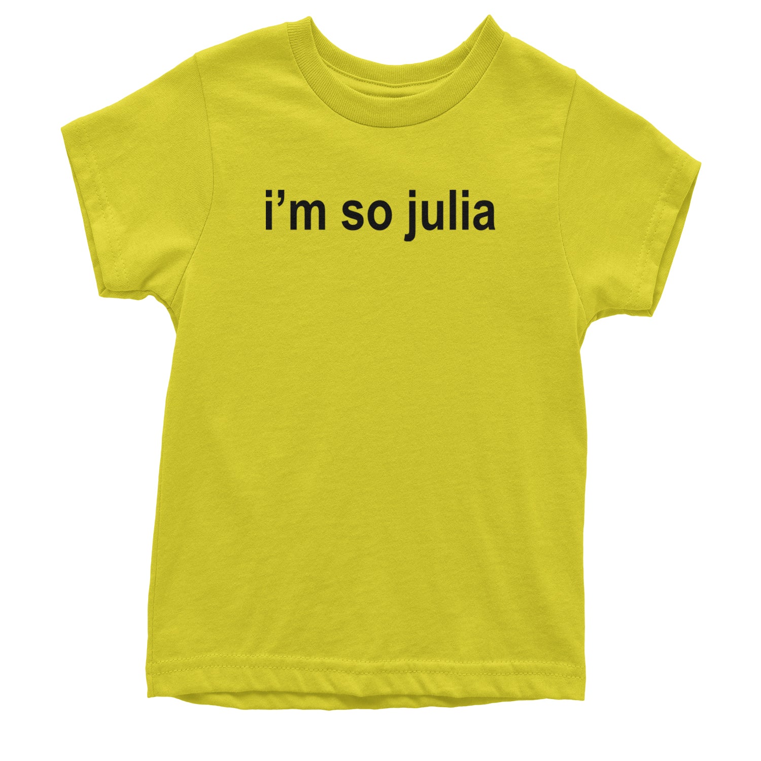 I'm So Julia Brat Green Youth T-shirt Yellow