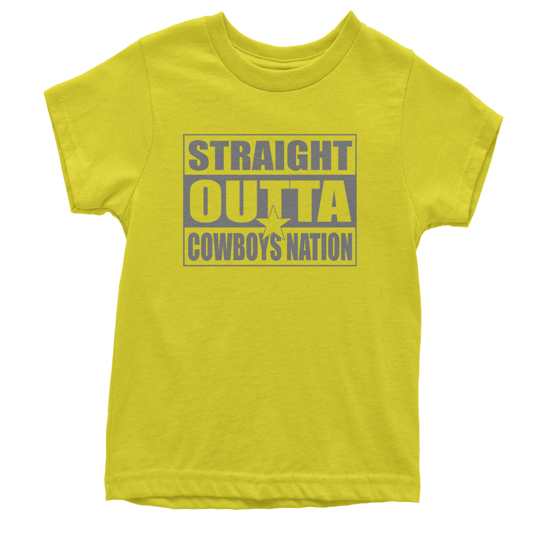 Straight Outta Cowboys Nation   Youth T-shirt Yellow