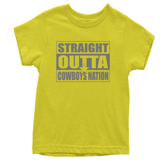 Straight Outta Cowboys Nation   Youth T-shirt Yellow