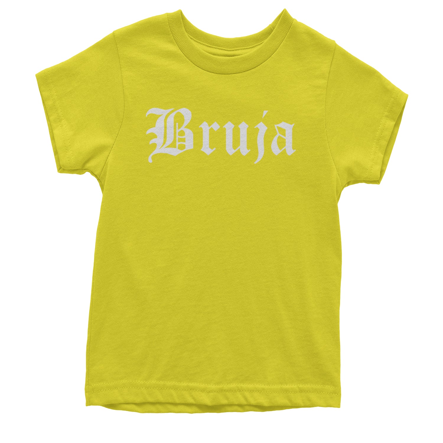 Bruja Gothic Spanish Witch Youth T-shirt Yellow