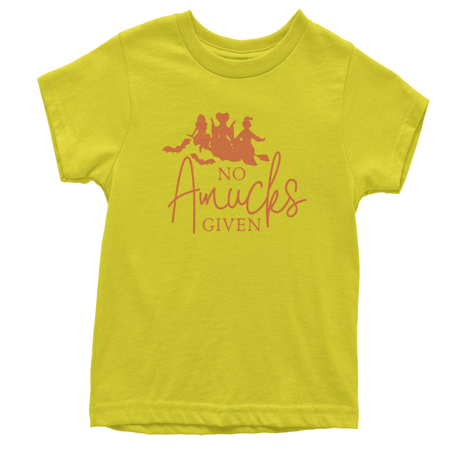 No Amucks Given Hocus Pocus Youth T-shirt Yellow