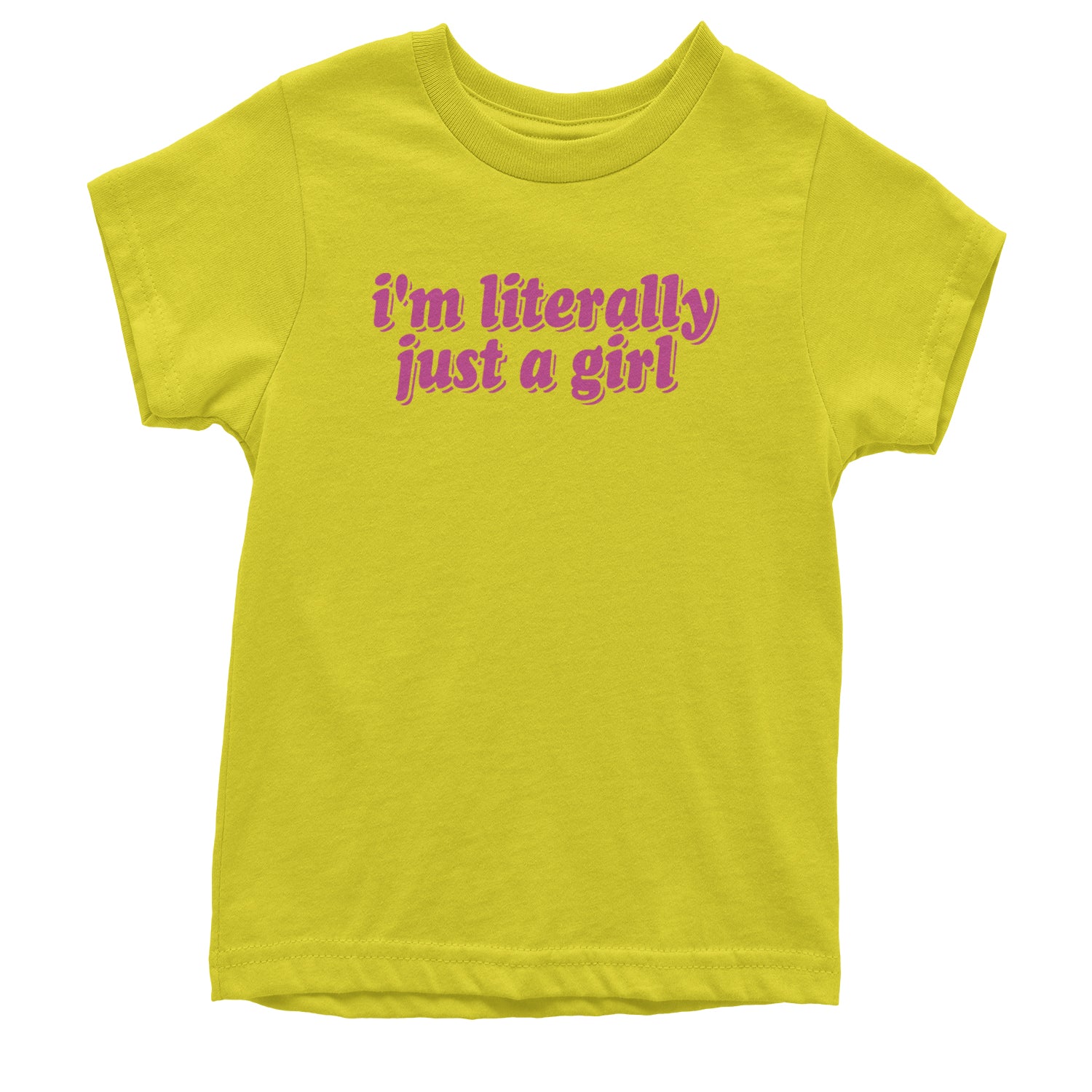 I'm Literally Just A Girl Youth T-shirt Yellow