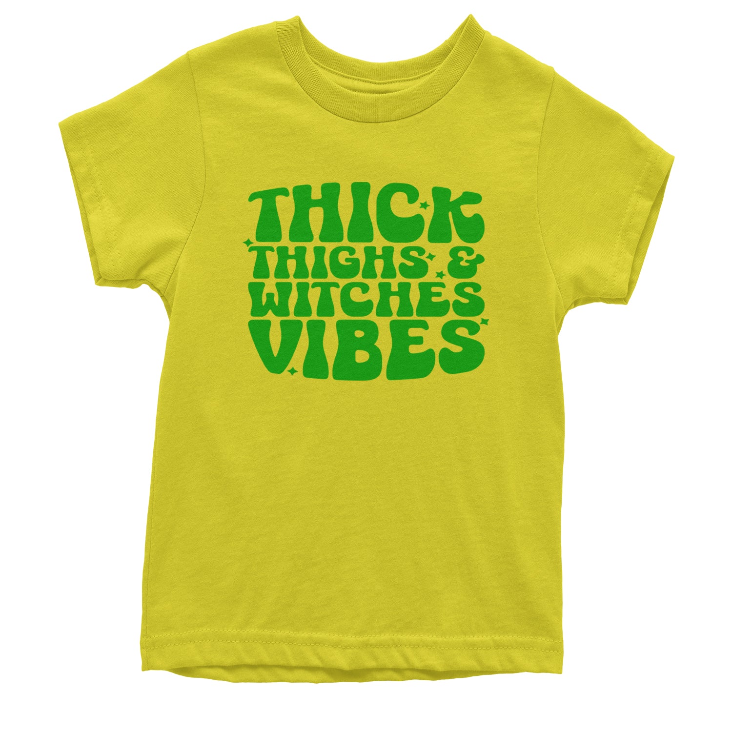 Thick Thighs And Witches Vibes Youth T-shirt Yellow