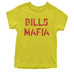 Distressed Bills Mafia Football Youth T-shirt Yellow