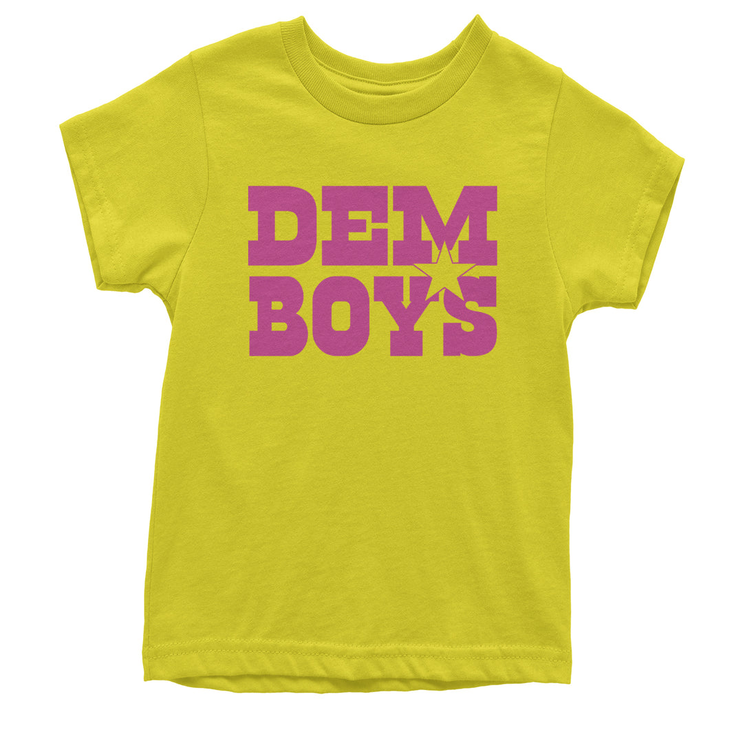Dem Boys Hot Pink Dallas  Youth T-shirt Yellow