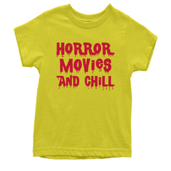 Horror Movies and Chill Youth T-shirt Yellow