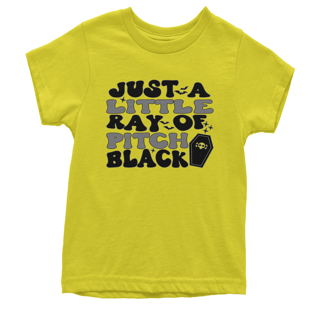Just A Little Ray of Pitch Black graphic on Kids' Heavyweight Cotton T-Shirt alternate view 10