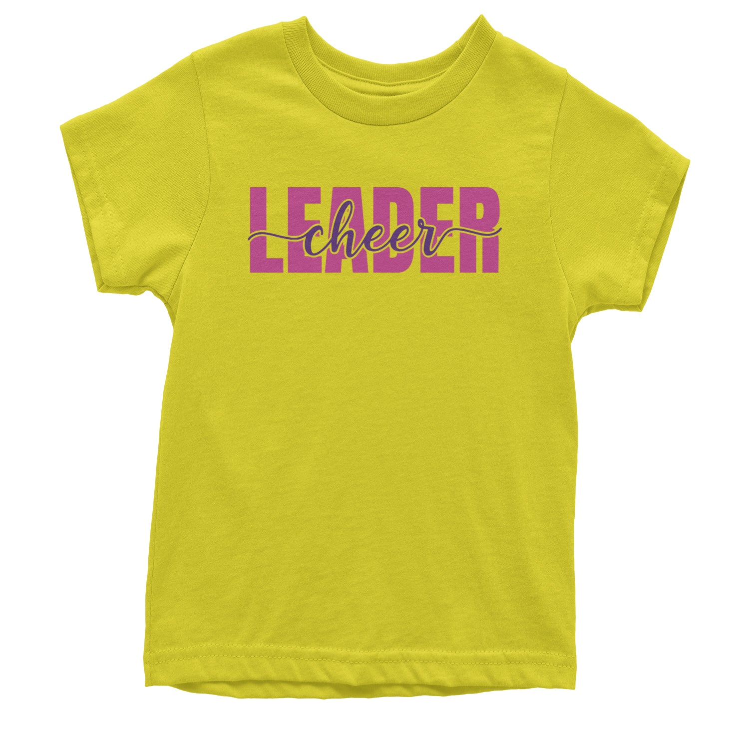 Cheerleader Script Style Youth T-shirt Yellow