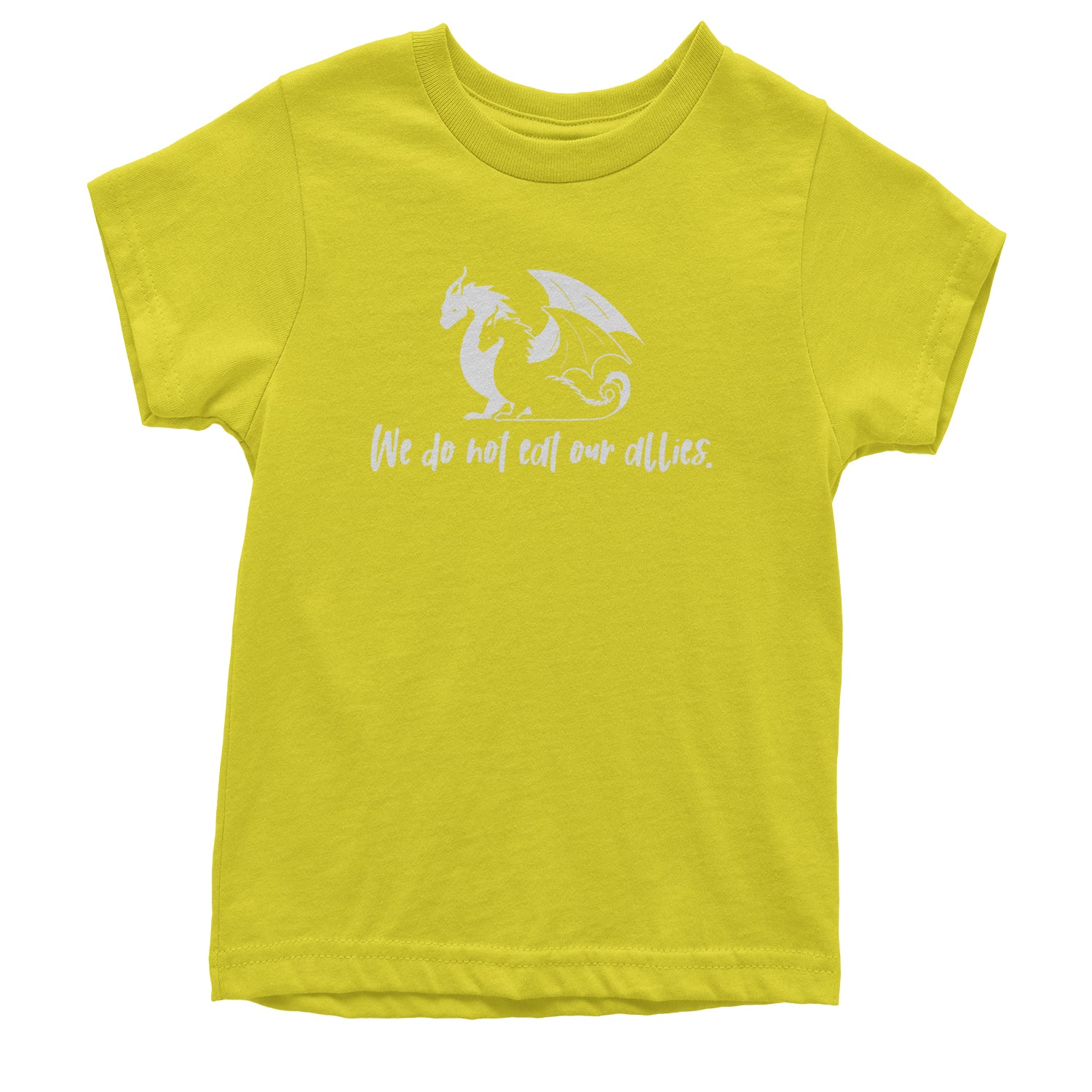 We Do Not Eat Our Allies Fourth Wing Basgiath Youth T-shirt Yellow