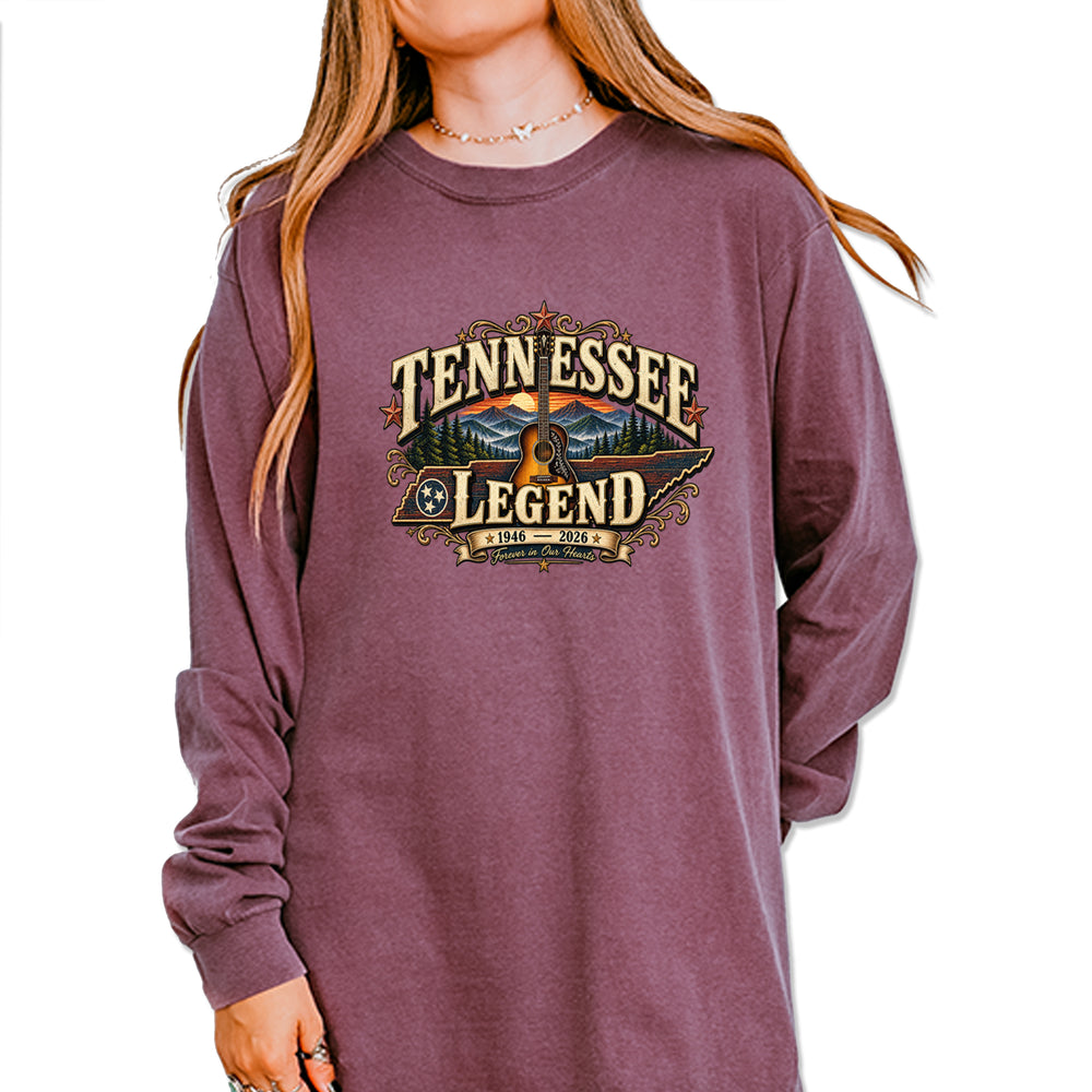 Tennessee Legend Country Music Dolly Vintage Soft Long-Sleeve T-shirt Berry