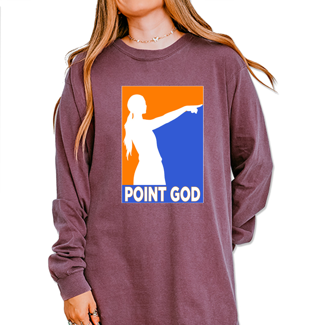Point God Cunningham Basketball Pointing Meme  Vintage Soft Long-Sleeve T-shirt Berry