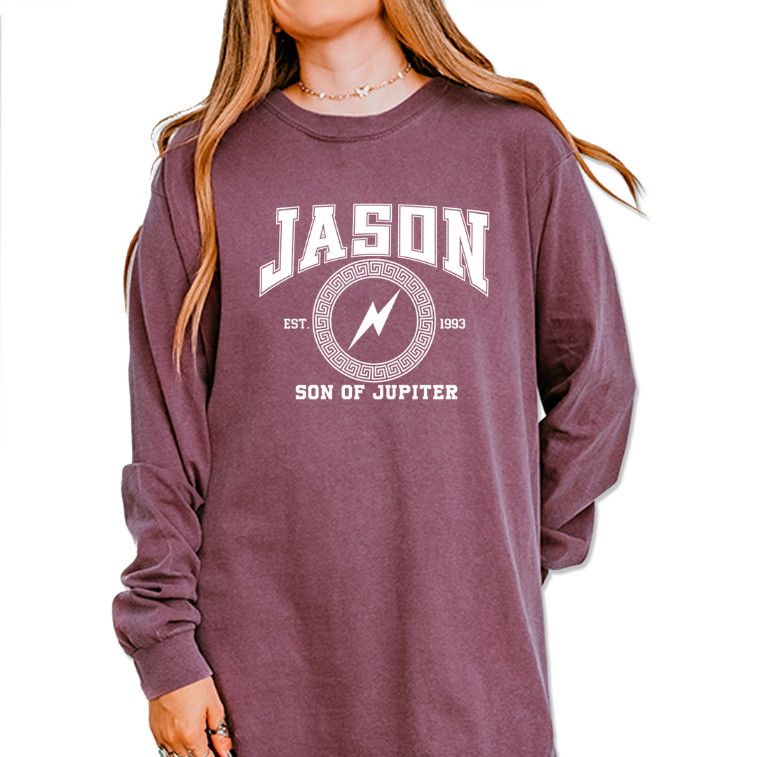 Jason Son of Jupiter Storm Bringer Vintage Soft Long-Sleeve T-shirt Berry