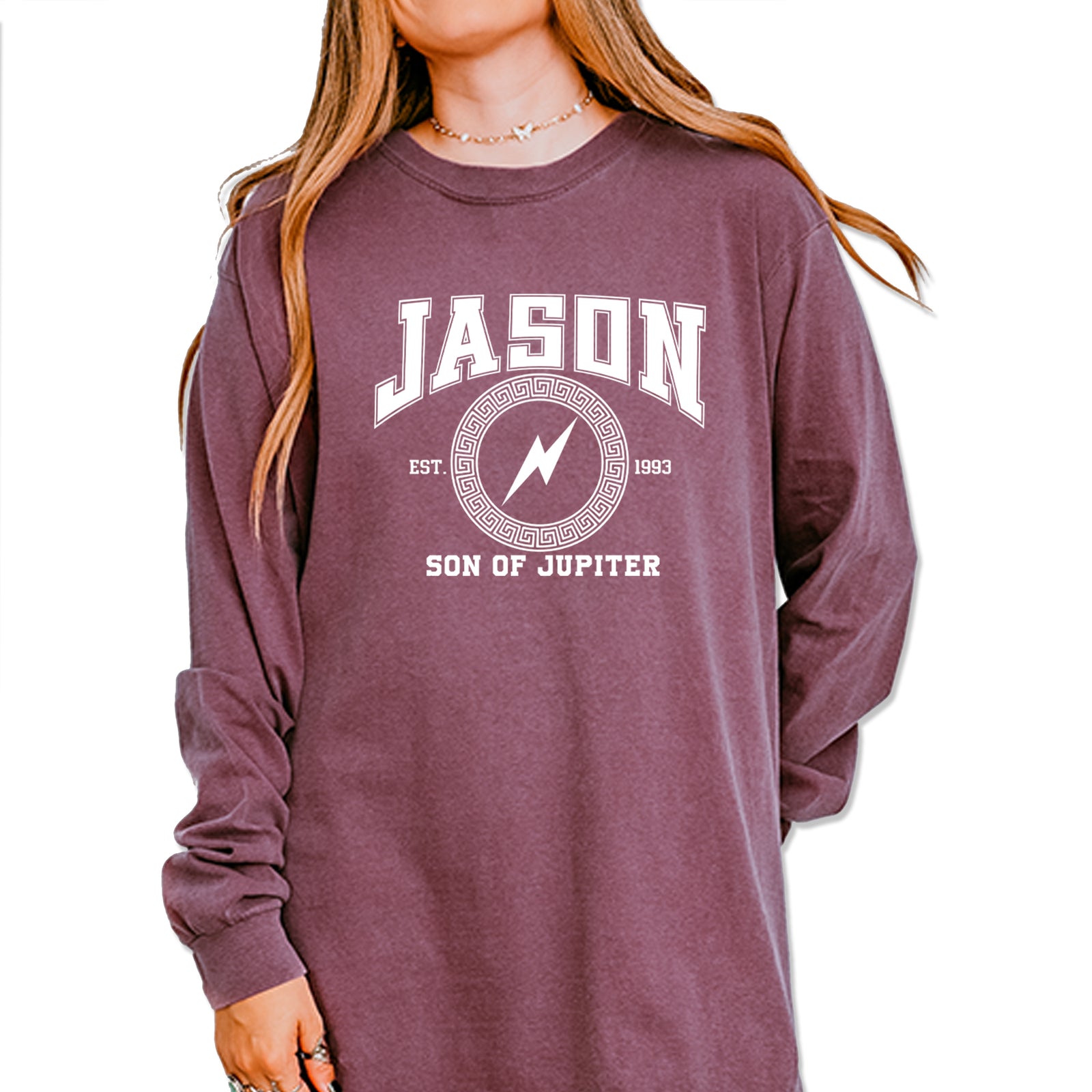 Jason Son of Jupiter Storm Bringer Vintage Soft Long-Sleeve T-shirt Pepper