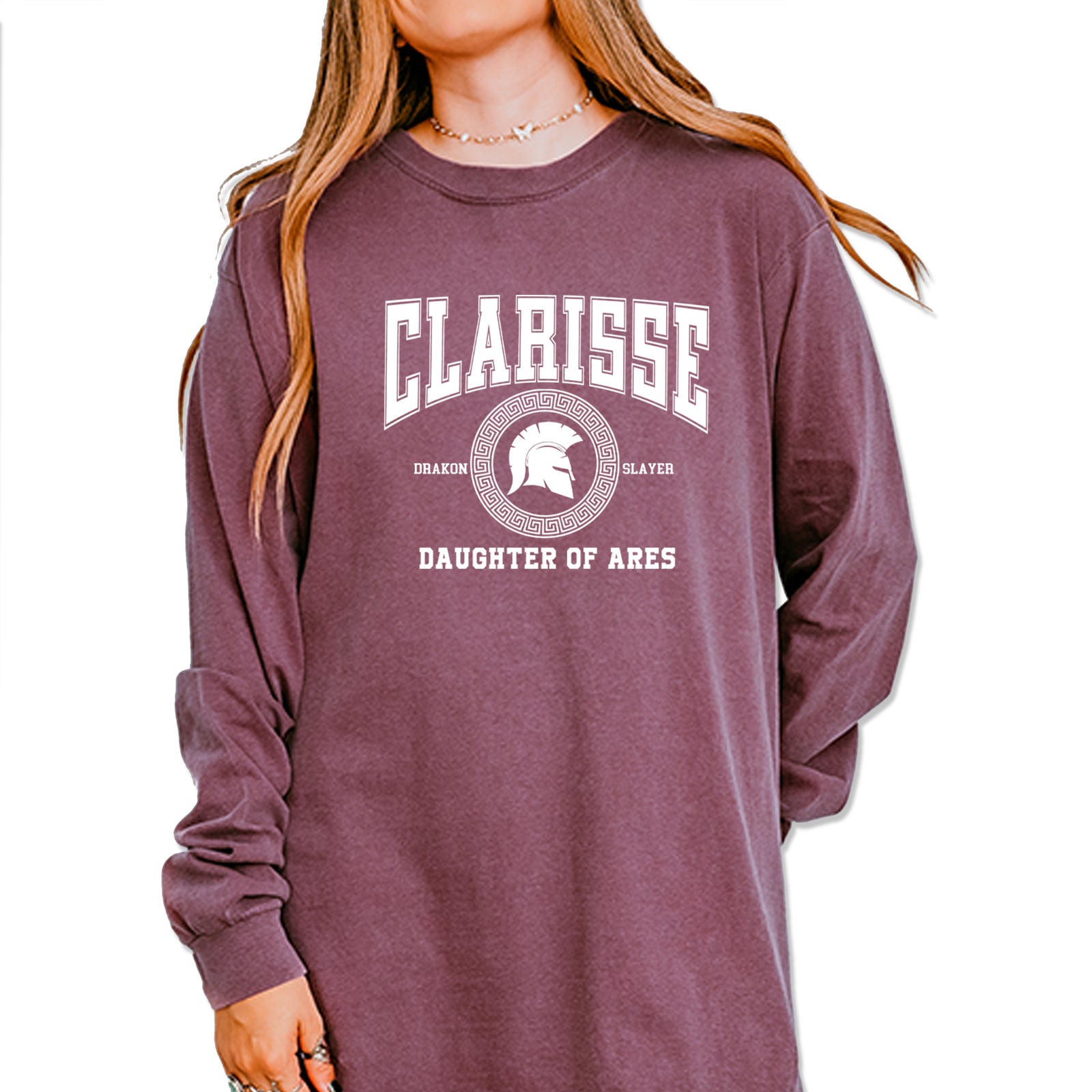 Clarisse Daughter of Ares Battle Ready Vintage Soft Long-Sleeve T-shirt Pepper