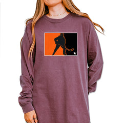 Hockey Enforcer Retro Vintage Vintage Soft Long-Sleeve T-shirt Berry