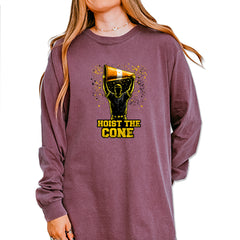 Hoist The Cone Pittsburgh Pride Vintage Soft Long-Sleeve T-shirt Berry