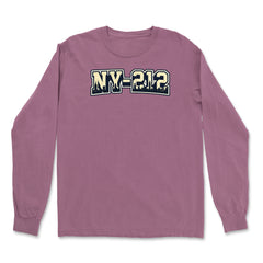 New York City 212 Area Code Skyline  Vintage Soft Long-Sleeve T-shirt 