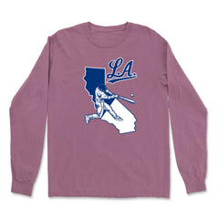 Los Angeles Baseball Batter Up Vintage Soft Long-Sleeve T-shirt 