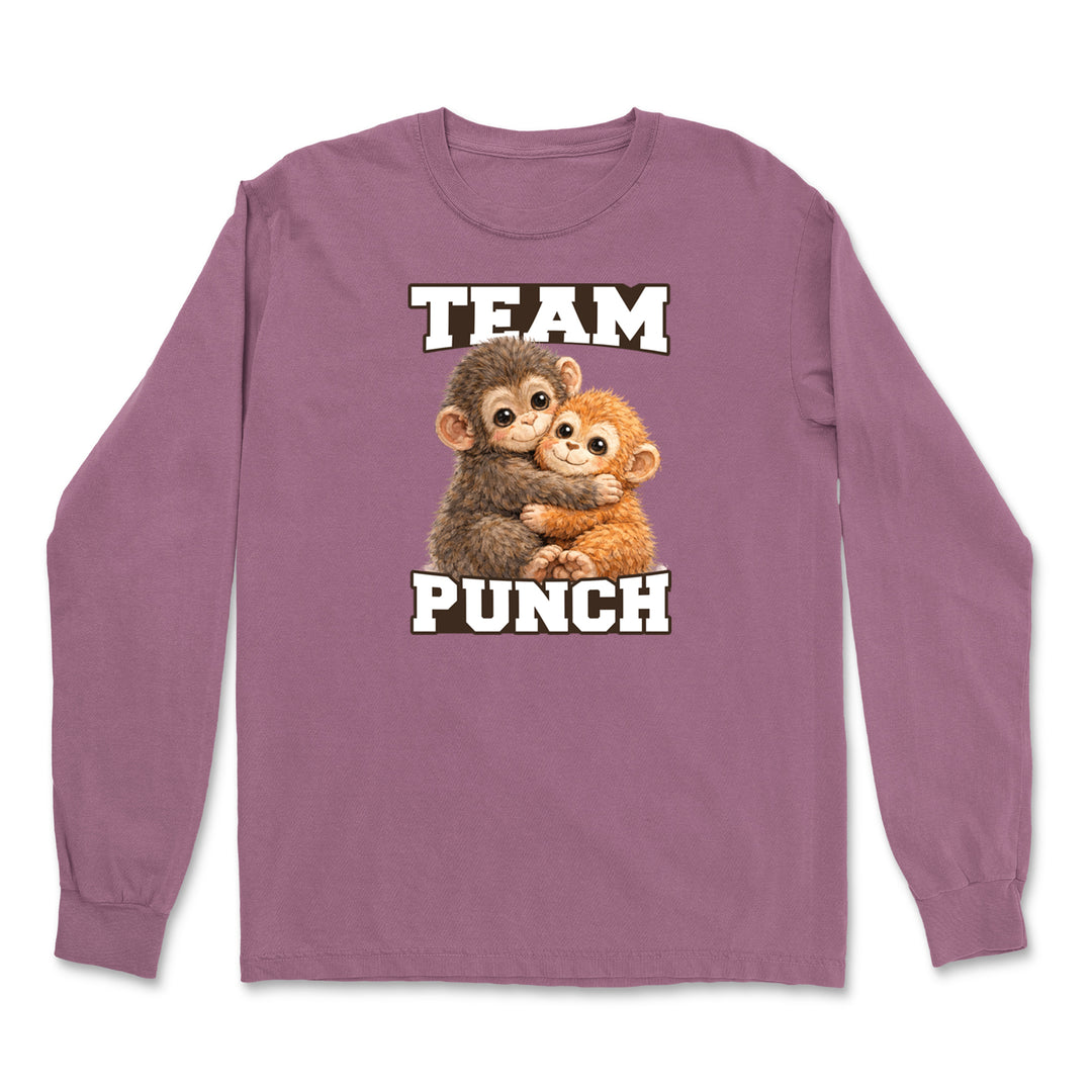 Team Punch Panchi-kun Monkey Vintage Soft Long-Sleeve T-shirt 