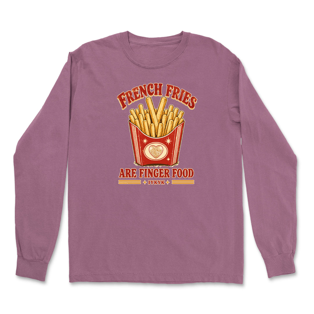 French Fries Are Finger Food IYKYK Vintage Soft Long-Sleeve T-shirt 