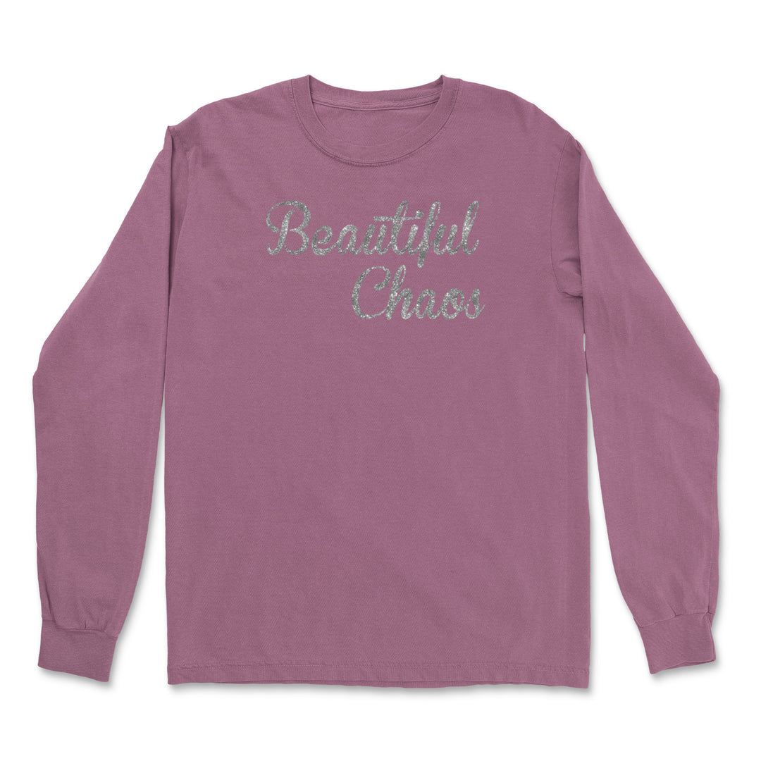 Beautiful Chaos Glitter Music Festival Vintage Soft Long-Sleeve T-shirt 