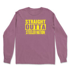 Straight Outta Steeler Nation Football  Vintage Soft Long-Sleeve T-shirt 