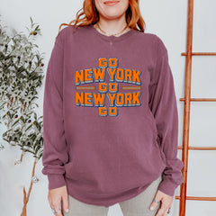 Go New York Go Basketball Vintage Soft Long-Sleeve T-shirt 